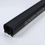 BOWSEN Heavy-Duty U+O Ring Universal Garage Door Bottom Seals Weatherstrip Rubber with Aluminum Track Retainer Kit, Black (16FT, 1-5/8" Width) BOWSEN