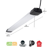 Metalux SHP 4 ft. 128-Watt Equivalent, 10000 Lumens Integrated LED, White Shop Light, 4000K CCT Metalux