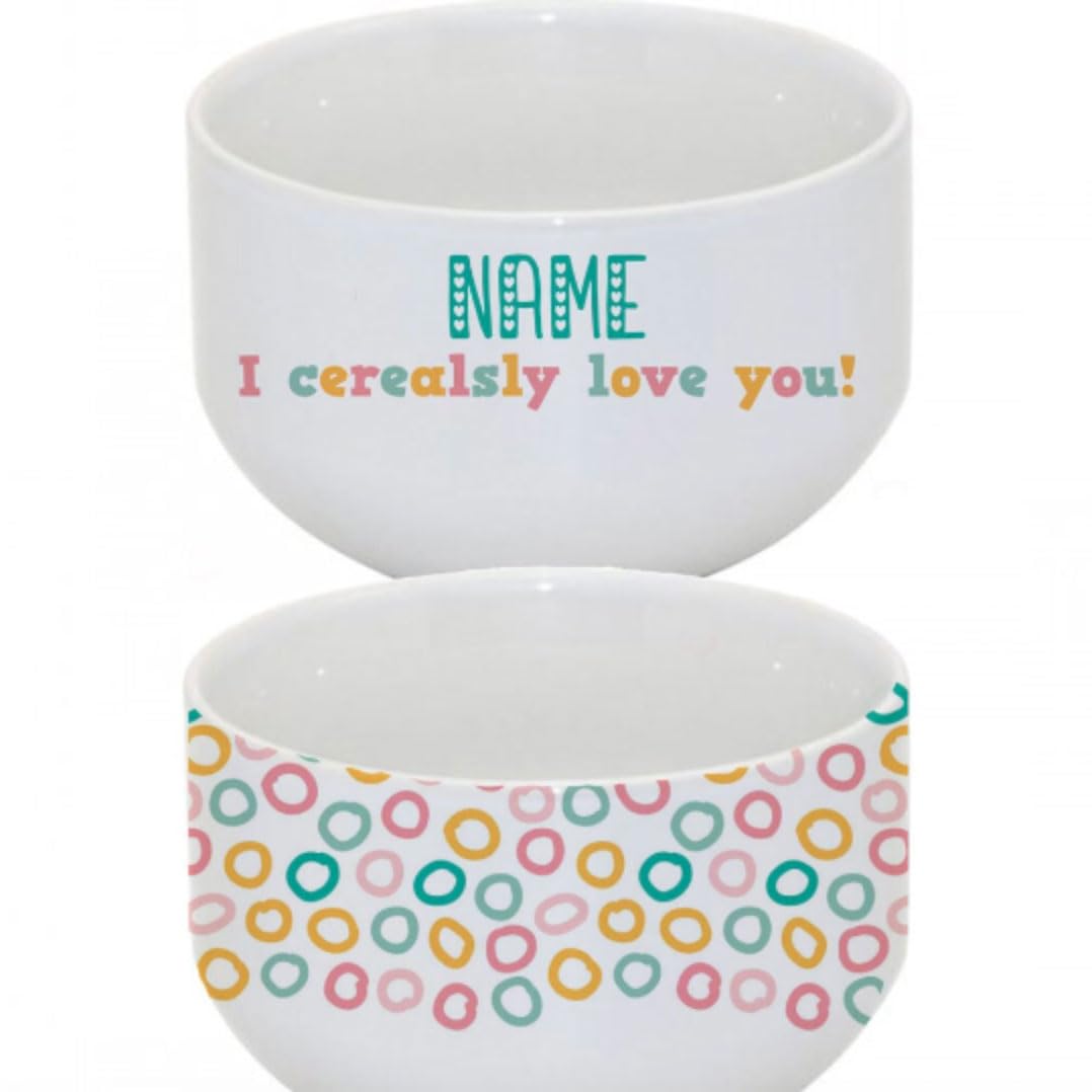 Personalized I Cerealsly Love You Bowl - 24oz Custom Cereal Bowl Dirty Pretty Things