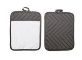 Gray Grey Sublimation Blanks 9"x7" Polyester/Cotton Pot Holders with Sublimation Pocket DIY Set of 4 Tromic