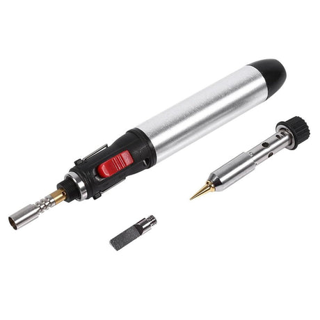 Jadeshay Butane Gas Soldering Iron Kit, 4 in 1 Cordless Adjustable Temperature 250-450℃ Welding Tool with Interchangeable Tips Jadeshay