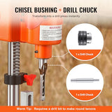 VEVOR Benchtop Mortise Machine, 370W, 1725 RPM Woodworking Mortising Machine, with 1/4-Inch 3/8-Inch 1/2-Inch Chisels Wooden Workbench, for Making VEVOR