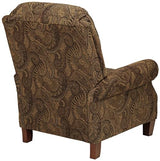 Kensington Hill Beaumont Warm Brown Paisley Patterned Recliner Chair Traditional Armchair Comfortable Push Manual Reclining Footrest Adjustable for Bedroom Living Room Reading Home Relax Office Kensington Hill