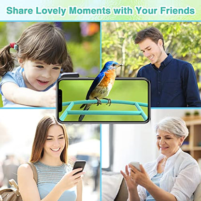 isYoung Smart Bird Feeder with Camera, Free AI Forever to Identify 11000+ Bird Species, Solar Panels Bird Video & Motion Detection Camera Auto Capture Notify (Dual Panel) - WoodArtSupply