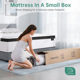 DEHIJU Queen Size Mattress, 10 Inch Hybrid Memory Foam Queen Mattress in a Box with Individual Pocket Spring for Motion Isolation & Pressure Relief, Medium Firm, CertiPUR-US DEHIJU