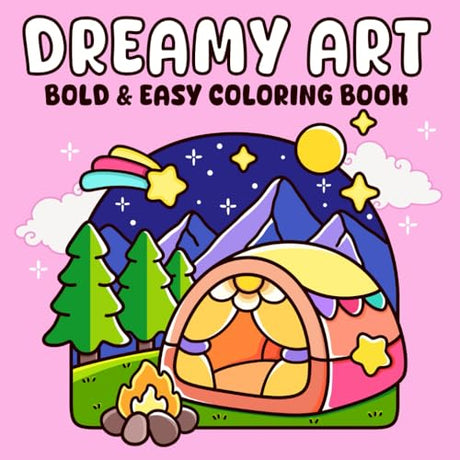 Dreamy Art: A Relaxing Coloring Book for Adults and Teens Featuring Minimalist Designs for Creativity and Calm. WoodArtSupply