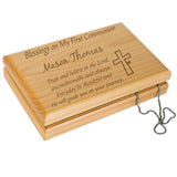 Engraved First Communion Valet Box, Personalized First Holy Communion Gifts for Boys & Girls, Wooden Box for Rosary Beads GiftsForYouNow
