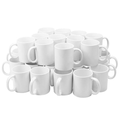 MYSUB Sublimation Mugs, Cups 11oz Sublimation Ceramic Blank Coffee Mugs,White Cups, Sulimation Blanks, Blank White Mugs-36 pack bulk bundle (36pc White)