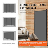 VEVOR Room Divider, 4 Panel Room Divider, Folding Privacy Screen and Portable Partition Divider for Room Separation, Freestanding Room Partitions for Office, Bedroom, Study, Grey VEVOR