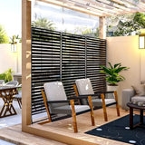 VINGLI Privacy Screen，72" x 49" Outdoor Privacy Screen Freestanding，Room/Garden Divider for Pool Shade, Porch, Patio, Balcony and Indoor VINGLI