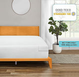 ROYALE LINENS 300 Thread Count 100% Long Staple Combed Cotton Fitted Sheet Full - Super Soft Deep Pocket Bottom Sheet - Fitted Sheets Only - Elastic Sheets (Full, White) ROYALE LINENS