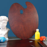 KIILOMP Oval Walnut Wooden Paint Palette 16 * 12inch - Artist Oil Paint Palette Walnut Palettes 30 * 40 for Acrylic Watercolor Oil Paints (Oval 30 x 40 cm) KIILOMP