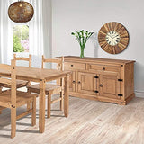 Furniture Dash Solid Wood Storage Cabinet 51.9" W, 16.9" D, 31.7" H - Sideboard Buffet with 3 Doors & 2 Drawers, Ideal for Living Room, Kitchen, Furniture Dash