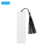 PATIKIL 4.72" x 1.3" Blank Metal Bookmark, 10 Pack Heat Transfer Rectangle Book Marks Page Markers Tassel for Women Book Lover DIY Project Gift, Black PATIKIL
