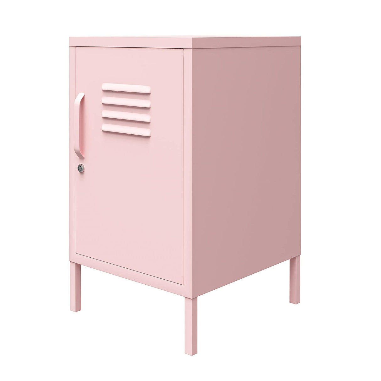 Novogratz Cache Metal Locker End Table, Bashful Pink Novogratz