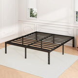 Hafenpo 12 Inch King Bed Frame -Sturdy Metal Platform King Size, No Box Spring Needed, Heavy Duty, Easy Assembly, Strong Bearing Capacity, Under Bed Storage, Black Hafenpo