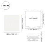 PYD Life 6 Pack Sublimation Acrylic Sign Plaque Display Blanks 4.7" Square with 4.3" x 0.8" Sublimation Acrylic Sheets Stand Thickness 1/6"(4mm) Custom Table Sign for Store Restaurant Party PYD Life