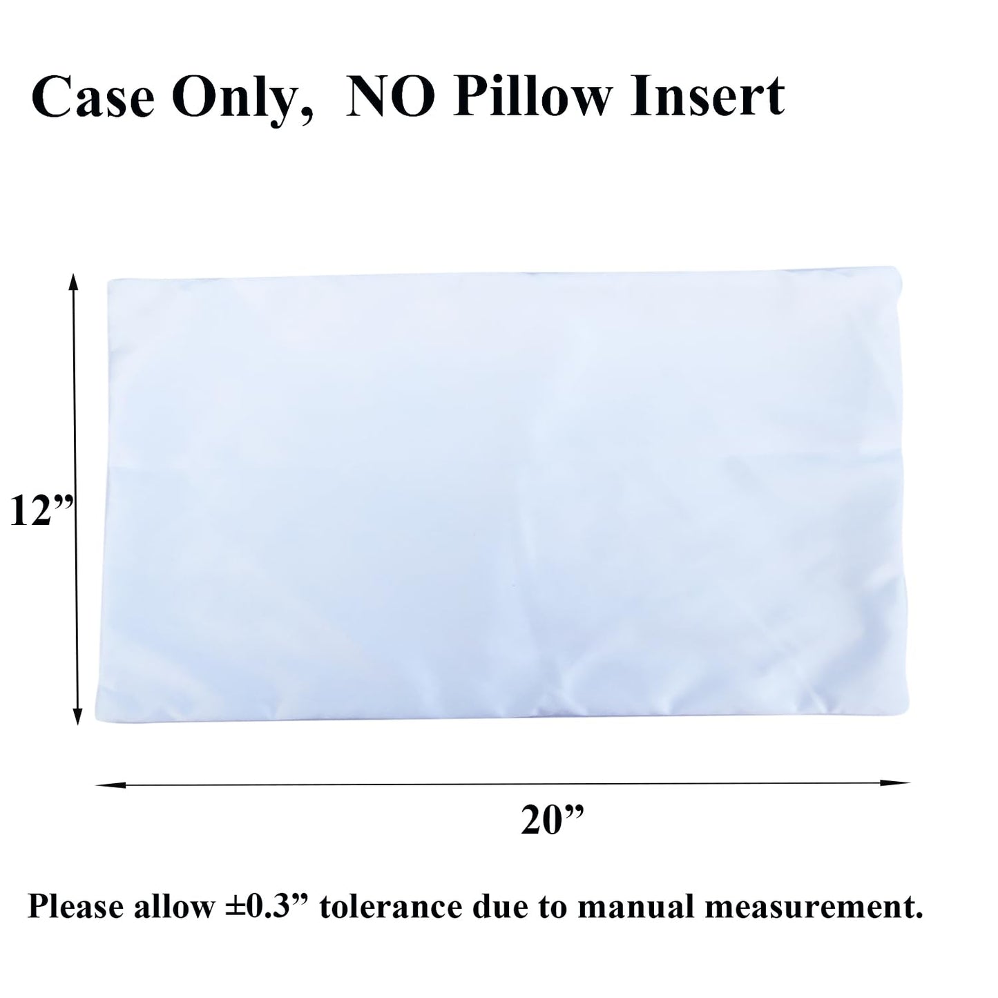 FUKiss 4 PCS 12" x 20" Plain White Sublimation Blanks Polyester Throw Pillow Case Cushion Cover Pillowcase for Sofa Vinyl Projects DIY Printing Decorative Square NO Pillow Insert