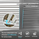 Domi Louvered Pergola 10X20FT, Aluminum Pergola with Adjustable Roof, Aluminum Frame, Efficient Drainage System, Outdoor Pergola for Patio, Deck, Garden, White domi outdoor living