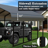 FILLOSLOV Heavy Duty Metal Carport 20x20 FT Galvanized Steel Carport Shelter for 2 Car Extra Large Canopy for Dual Vehicle, RV Boat Storage All Weather Protection Garage Party Tent (20x20 FT) FILLOSLOV