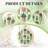 ZCXETP Needlepoint Kits for Beginners, Green Plant Pattern Embroidery Kit for Beginners, Beginner Embroidery Kit Suitable for Craft Enthusiasts and Gifting Occasions