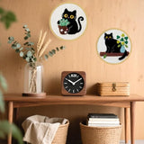 BEUNITONE 2PCS Cat Punch Needle Kit for Adults Beginners, Complete Craft Embroidery Needlepoint Kits with Hoop and Instructions, Punch Needle Starter Craft Set for Home Decor, Festival Gift 20x20cm
