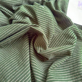 PinkMemory Green Striped Duvet Cover Queen 100% Washed Cotton Olive Green Stripes Duvet Cover Set Full 3pcs Pinstripe Pattern Bedding Set with Zipper Closure Corner Ties,Soft Breathable PinkMemory