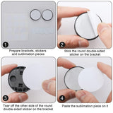 Hotop 50 Pieces 1 Inch Sublimation Badge Reel Blanks Sublimation Blank Aluminum Stickers for Retractable Badge Holder Round Sublimation Stickers Aluminum Sheets Heat Transfer for Personalized Photo Hotop