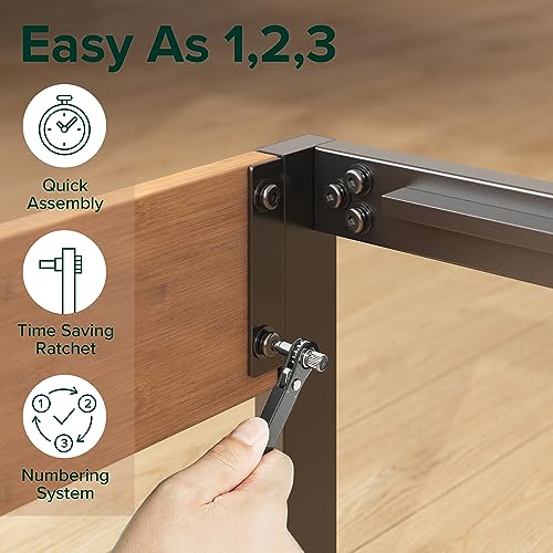 Zinus Olivia Sustainable Bamboo and Metal Queen Platform Bed Frame - No Box Spring Required Zinus