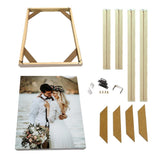 DIY Solid Wood Canvas Frame Kit for Oil Painting & Wrapped Canvas Wall Art Canvas Stretcher Bars Wooden Art Frames for Paintings & Canvases Framed Picture Canvas Artwork Accessories - 12x16 inches Nustila