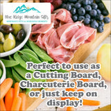 Blue Ridge Mountain Gifts Personalized Cutting Board - Laser Engraved Wooden Chopping Boards, Measurement Conversions for Counter Display and use Blue Ridge Mountain Gifts
