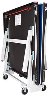 Butterfly Centrefold 25 Ping Pong Table | Indoor Rollaway Game Table | ITTF Approved Table Tennis Table for Tournaments, Clubs, Homes, Institutions | Pro Ping Pong Net Included | No Assembly | Blue Butterfly