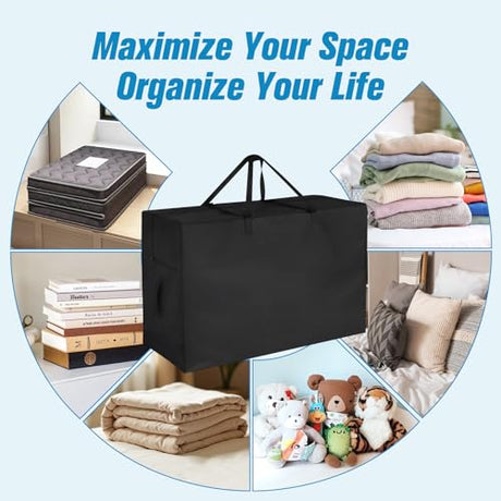 Jungda 6 Inch Full Tri Folding Mattress Storage Bag,Trifold Memory Foam Mattress Case,Portable Carrying Bag for 6" Full Size Tri Fold Mattresses (Mattresses NOT Included)-54"L x 25"W x 19"H Jungda