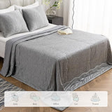 CHOSHOME Cooling Comforter Twin Size, Cooling Blanket for Hot Sleeper, Q-Max 0.45 Arc-Chill Cooling Fiber, Cool Soft Thin Breathable Summer Blanket for Bed, Couch, (60" x 90", Grey) CHOSHOME