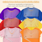 HTVRONT Tshirt Ruler Guide for Vinyl Alignment - Transparent PVC Tshirt Measurement Tool for Heat Press in HTV Vinyl, All-in-ONE T Shirt Ruler to Center Design and Craft Sewing HTVRONT
