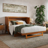 AFI, Santa Fe Queen Murphy Bed Chest with 6" Mattress & Built-in USB Charger, Light Toffee AFI