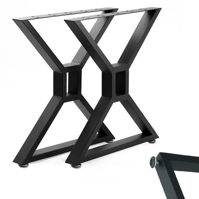 HEONITURE Metal Table Legs - Heavy Duty Desk & Furniture Legs, Modern Industrial Set of 2 (28" Height, 23.6" Wide)