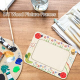 RYKOMO 20 PCS DIY Wood Picture Frames, Unfinished Wooden Frames for 4 x 6 in Photos Wood Photo Picture Frames for Crafts Wood, DIY Painting, Arts Projects, Decorate RYKOMO