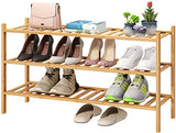 viewcare 3-Tier Long Shoe Rack, Bamboo Wood Shoe Rack for Closet, Entryway & Hallway, Stackable | Beautiful | Functional | Sturdy viewcare