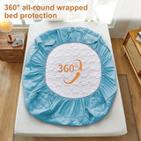 Waterproof Hospital Bed Sheet Mattress Cover Protector Hospital Grade Incontinence Protection, Soft Breathable Fabric for Elderly, Adults Machine Washable (1, Light Blue, 36 * 80inch) VOPHIA