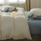 VM VOUGEMARKET Foggy Blue Twin Fitted Sheet 1 Piece,100% Cotton Blue Single Bottom Sheet with 15" Deep Pocket,Comfortable and Breathable Mattress Cover VM VOUGEMARKET
