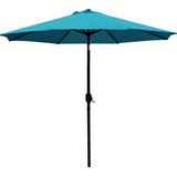 Sunnyglade 9' Patio Umbrella Outdoor Table Umbrella with 8 Sturdy Ribs (Teal Blue) Sunnyglade