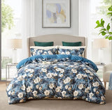 Cupocupa King Size Comforter Set - Floral Boho Bedding Comforter Set, Soft Reversible Botanical Comforters 3 Pieces 2 Pillow Shams for King Size Bed, Aesthetic Bedding. Cupocupa
