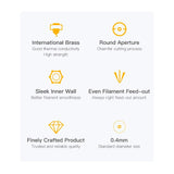 Creality Original 12pcs Ender 3 Series 0.4mm MK Nozzles, for Sprite Extruder Nozzle/Ender 3 S1/Pro/Ender 3/V2/Pro/Max/CR-6 SE/MAX Nozzle, for Ender-3 Serise/Ender-5 Series/Ender 3 Neo Series SQWAN