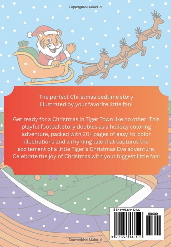 The Mighty Tigers: Christmas in Tiger Town: Christmas Coloring book WoodArtSupply