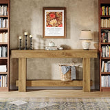 Tribesigns 70.9" Entryway Console Table, Extra Long Wooden Farmhouse Sofa Table Behind Couch, Modern Rustic Foyer Stand with Thick Legs for Hallway, Living Room, Wood Grain Finish Tribesigns