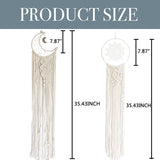 RQWZBCHX Macrame Dream Catcher Kits for Adults Beginners, 2PCS Macrame Wall Hanging Supplies RQWZBCHX