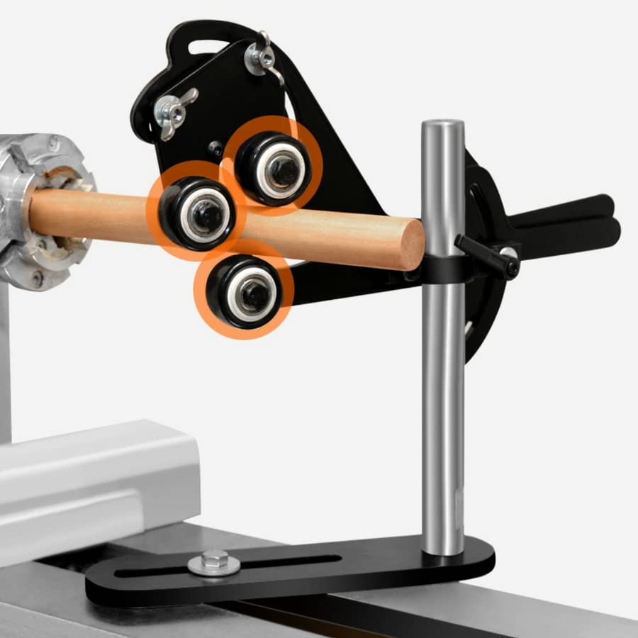Woodworking Lathe Center Frame Spindle Steady Rest Wood Turning Accessory Shakeproof 3 Wheels Stabilizer Auxiliary Clamping Tool MOBUKJUU