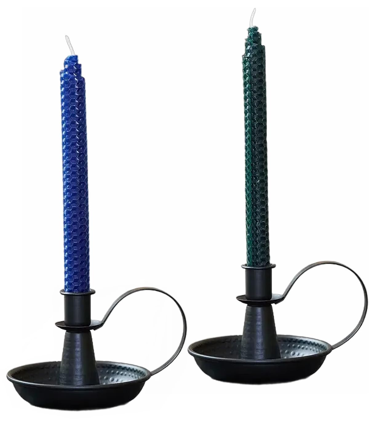 AlsoLife Retro Iron Taper Candle Holder，Black Candlestick Holders Candlelight Stand for Farmhouse Decor Home Wedding Party Table Decoration（2pcs） AlsoLife