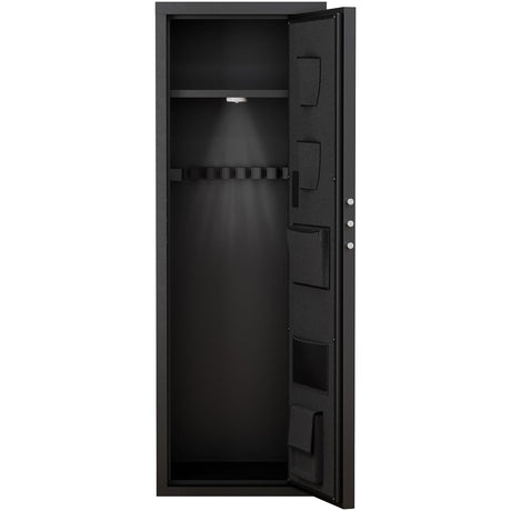 5-8 DIY assemble Gun Safe for Rifles Shotguns Pistols | Large Capacity Heavy Duty Steel Security Cabinet | Electronic Digital Lock with Quick Access | with Pistol Pouches, Adjustable Gun Stocks Gareinwuds
